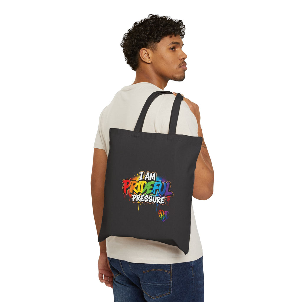 I Am Prideful Pressure™ Premium Cotton Canvas Tote Bag | Pride Affirmation