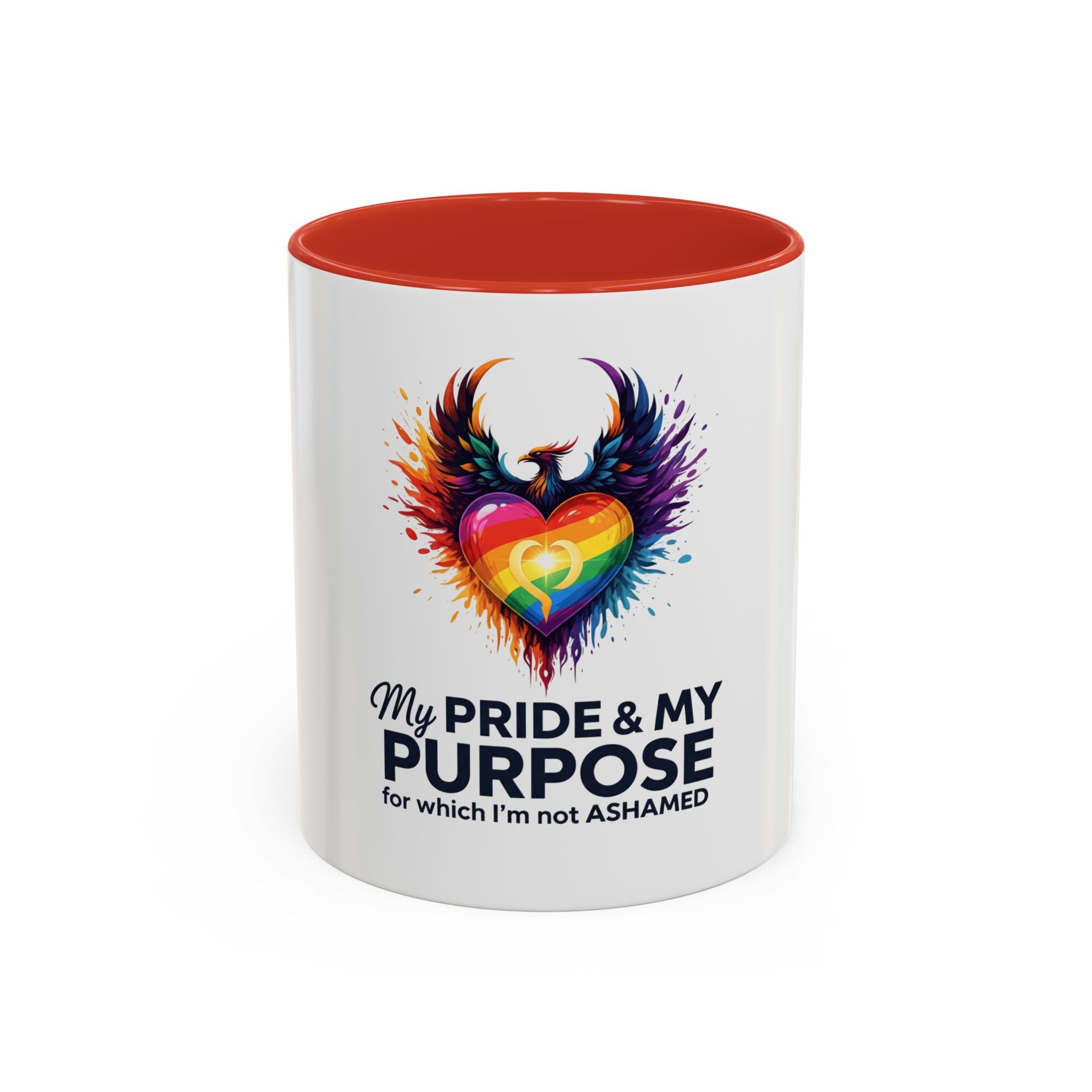 My Pride & My Purpose™ Premium Accent Coffee Mug | LGBTQ+ Pride Drinkware