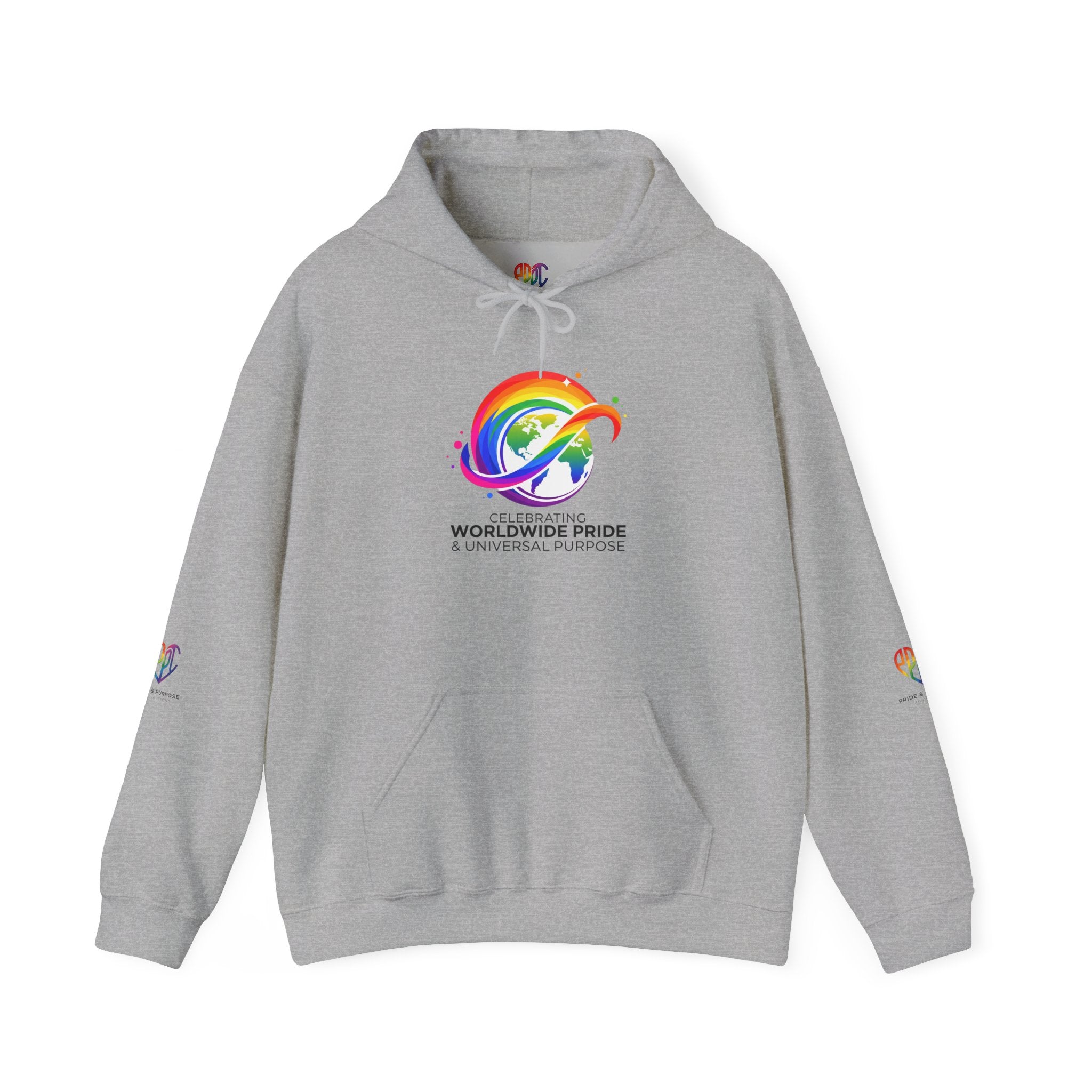 Celebrating Worldwide Pride & Universal Purpose™ Heavy Blend Hoodie | Pride Affirmation