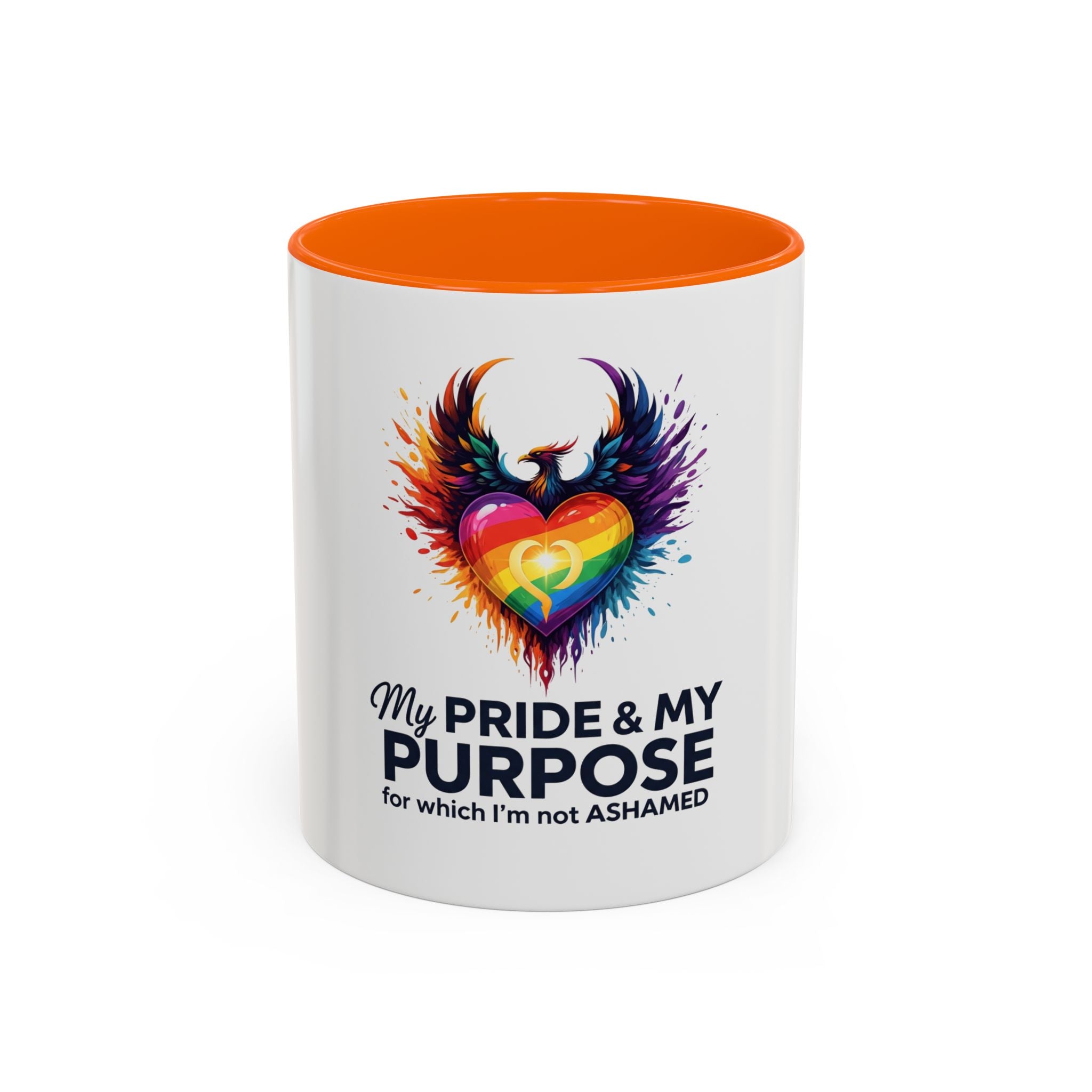 My Pride & My Purpose™ Premium Accent Coffee Mug | LGBTQ+ Pride Drinkware