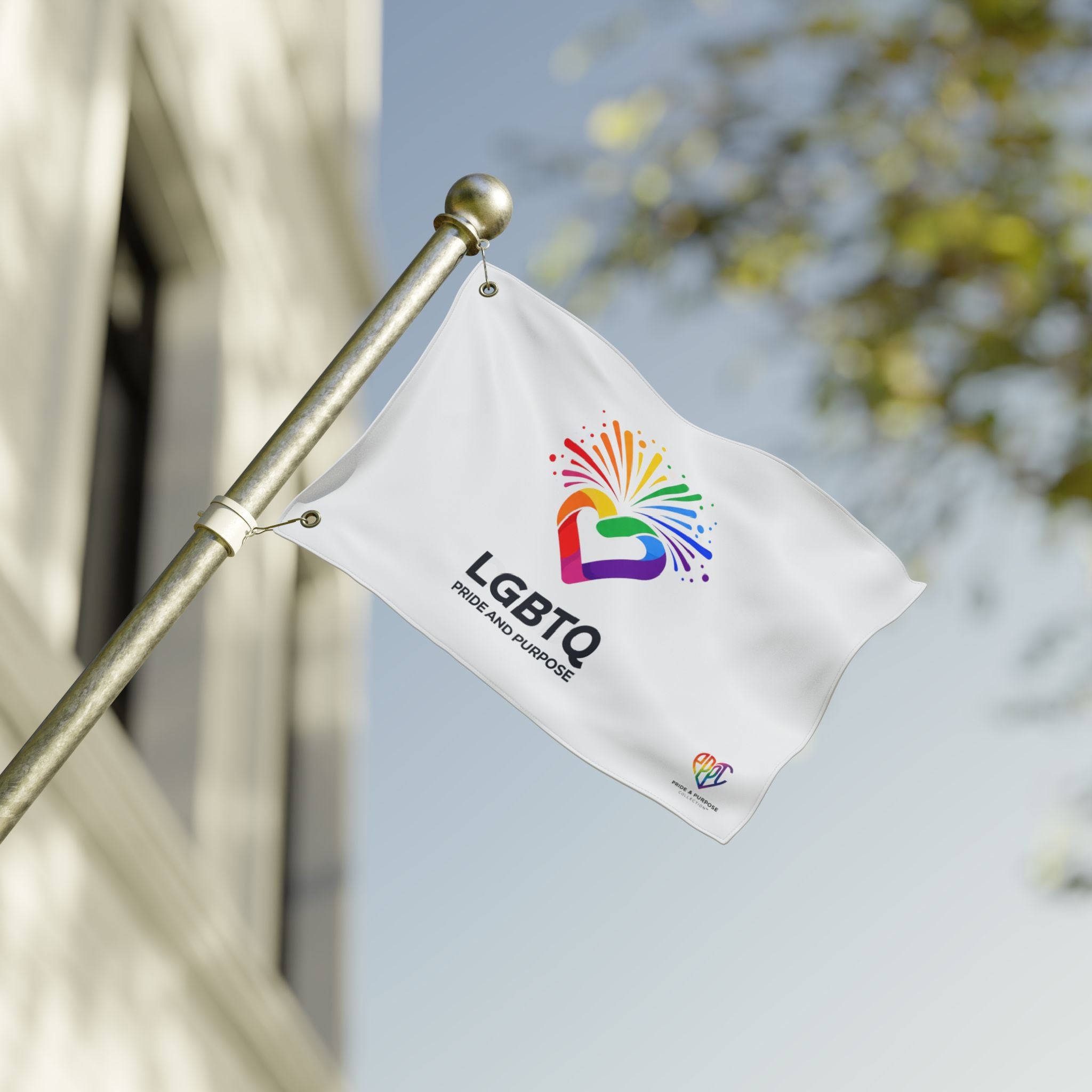 LGBTQ Pride and Purpose™ Premium Double Sided House Flag