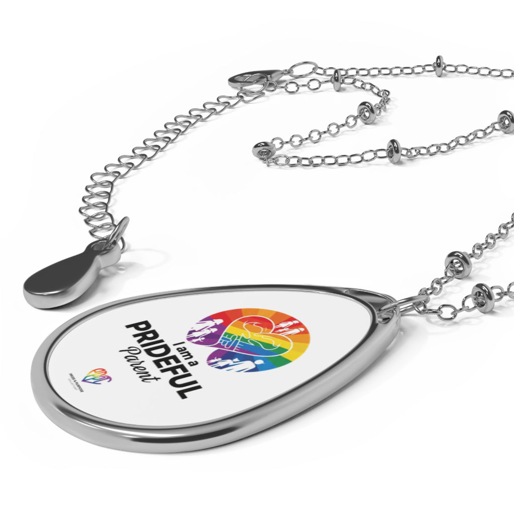 I Am a Prideful Parent™ Premium Oval Pendant Necklace