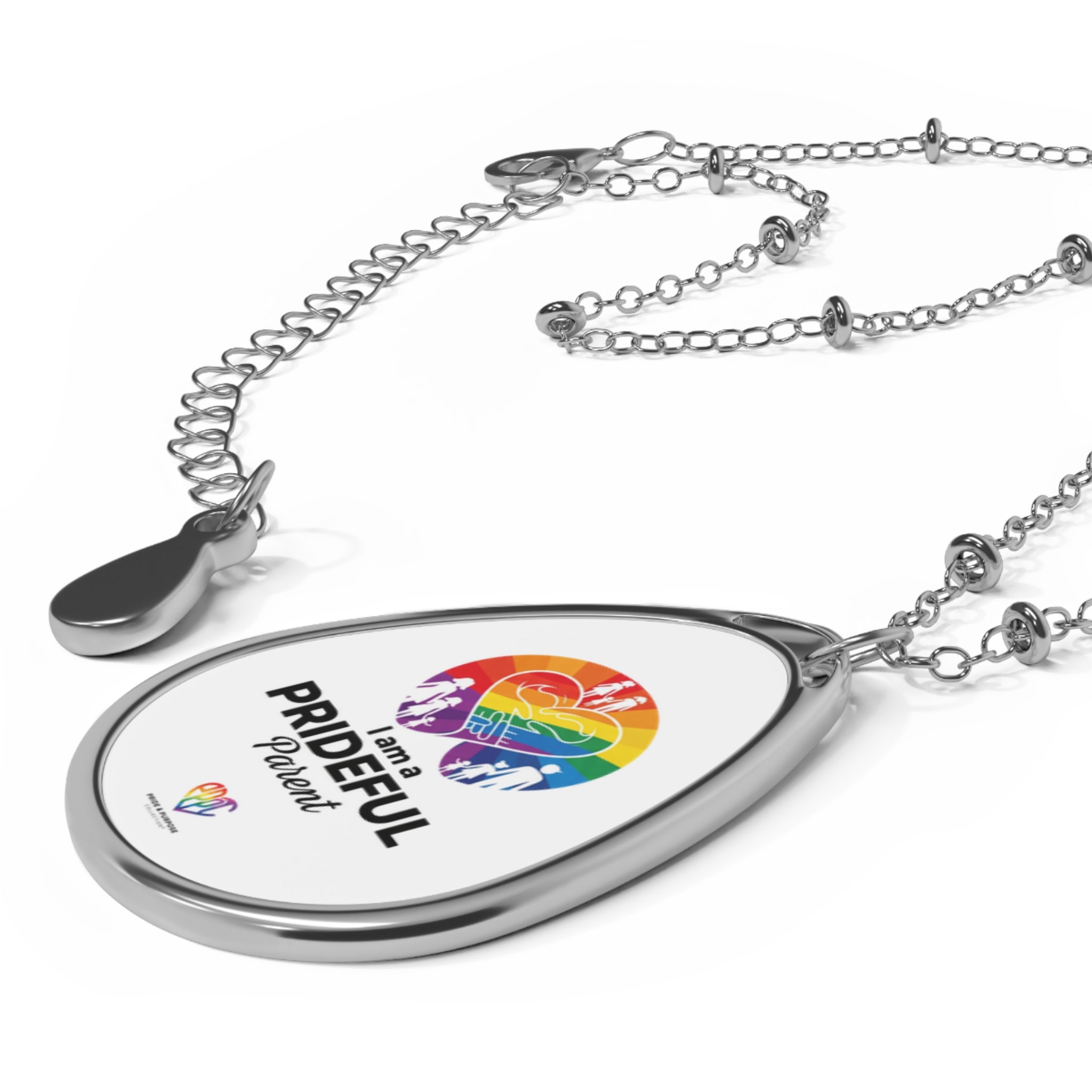 I Am a Prideful Parent™ Premium Oval Pendant Necklace