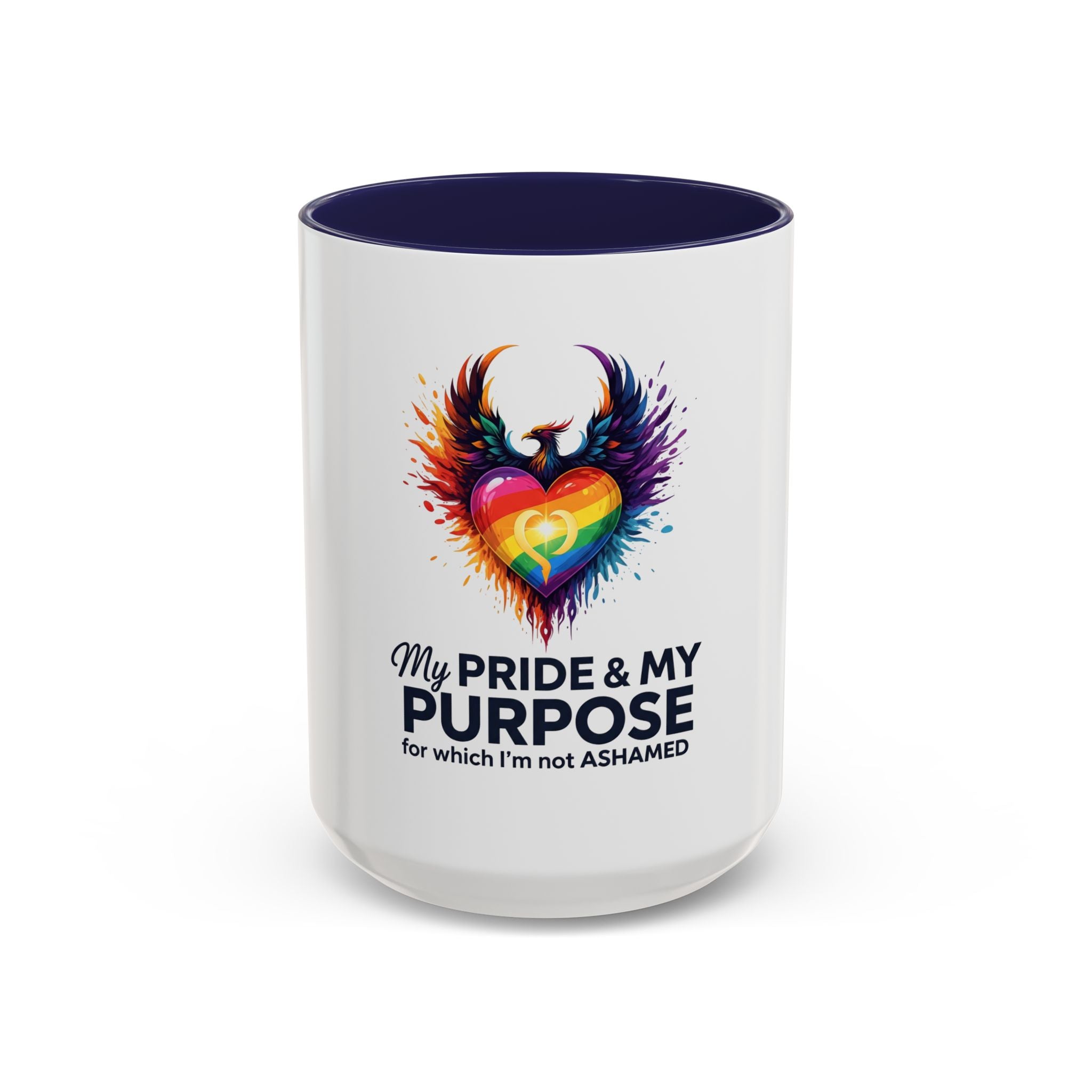 My Pride & My Purpose™ Premium Accent Coffee Mug | LGBTQ+ Pride Drinkware