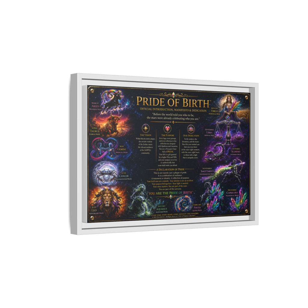 "Pride of Birth™ – Signature Legacy Canvas"™  Matte Canvas Framed Art