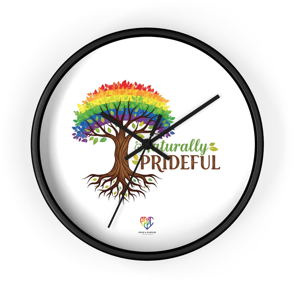 Naturally Prideful™ Rainbow Tree Inspirational Wall Clock
