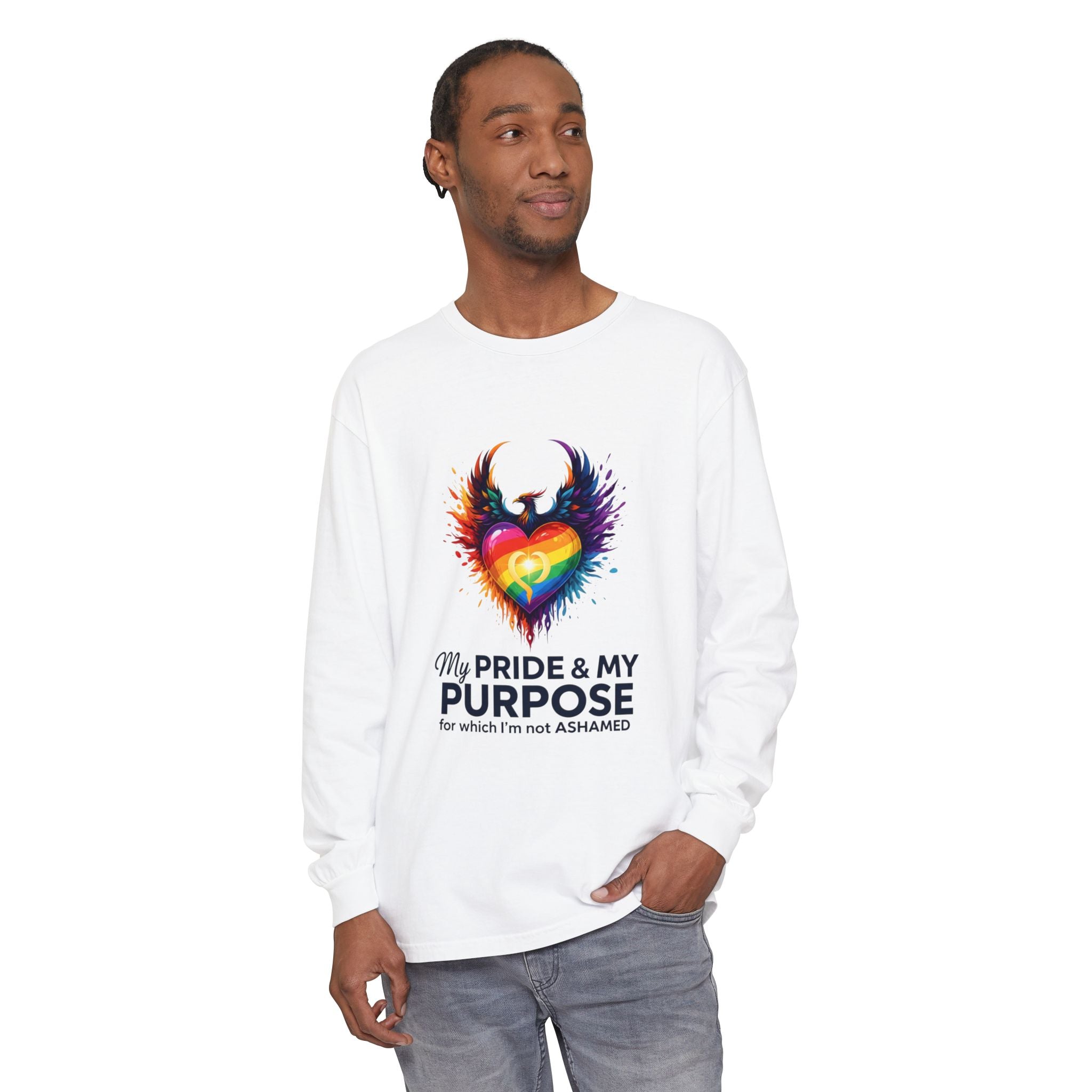 My Pride & My Purpose™ Premium Unisex Long Sleeve T-Shirt | LGBTQ+ Pride