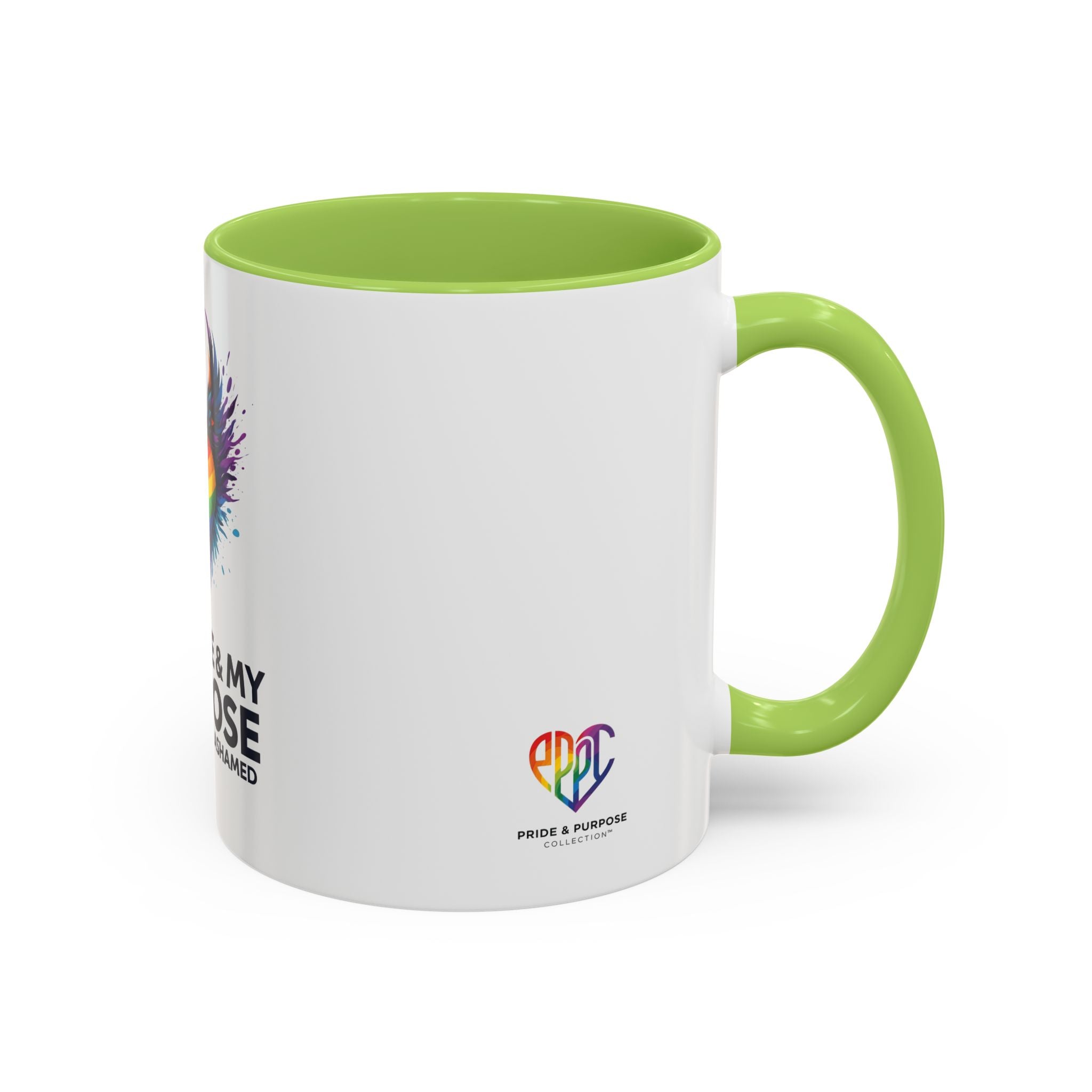 My Pride & My Purpose™ Premium Accent Coffee Mug | LGBTQ+ Pride Drinkware