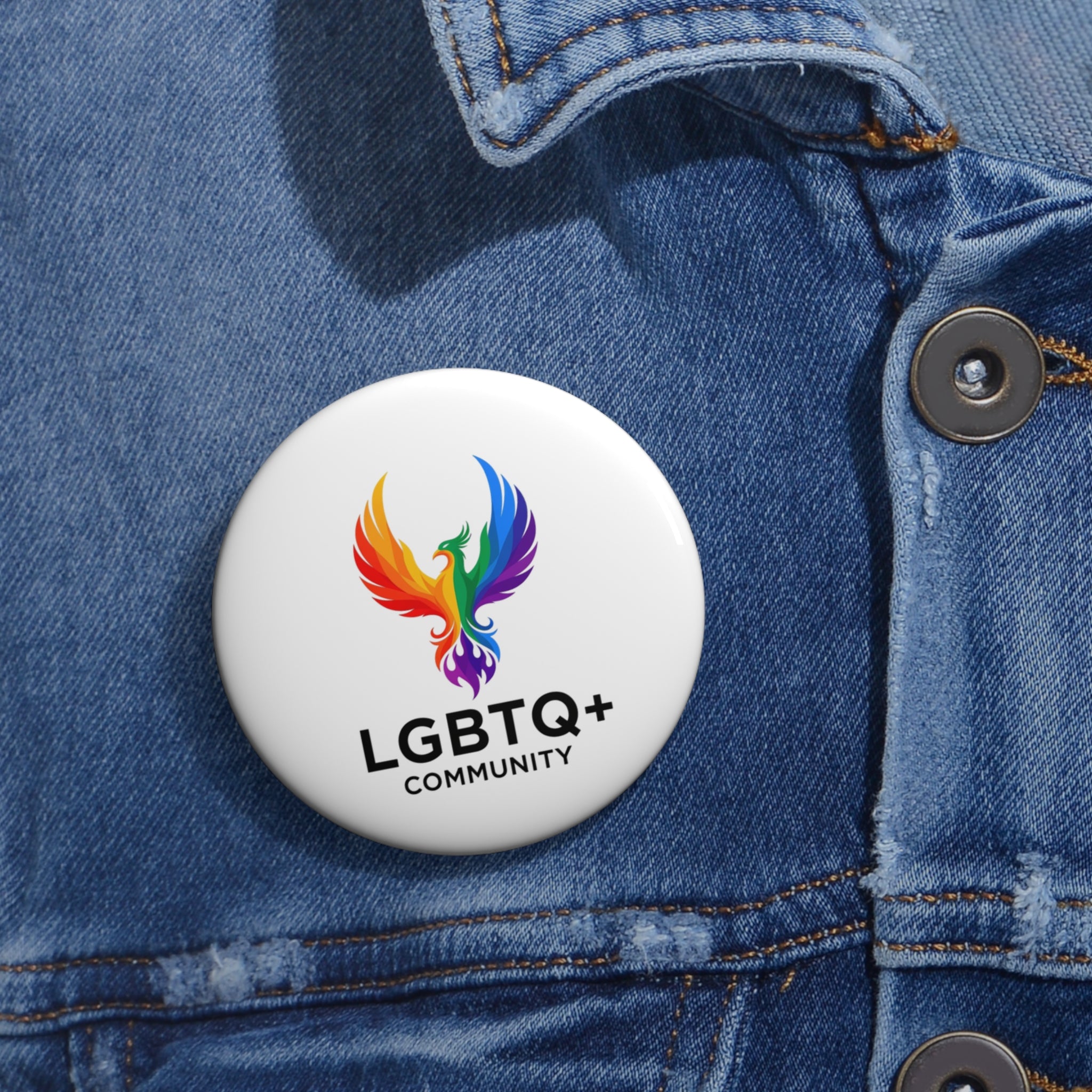 LGBTQ+ Community™ Phoenix Premium Pin Button