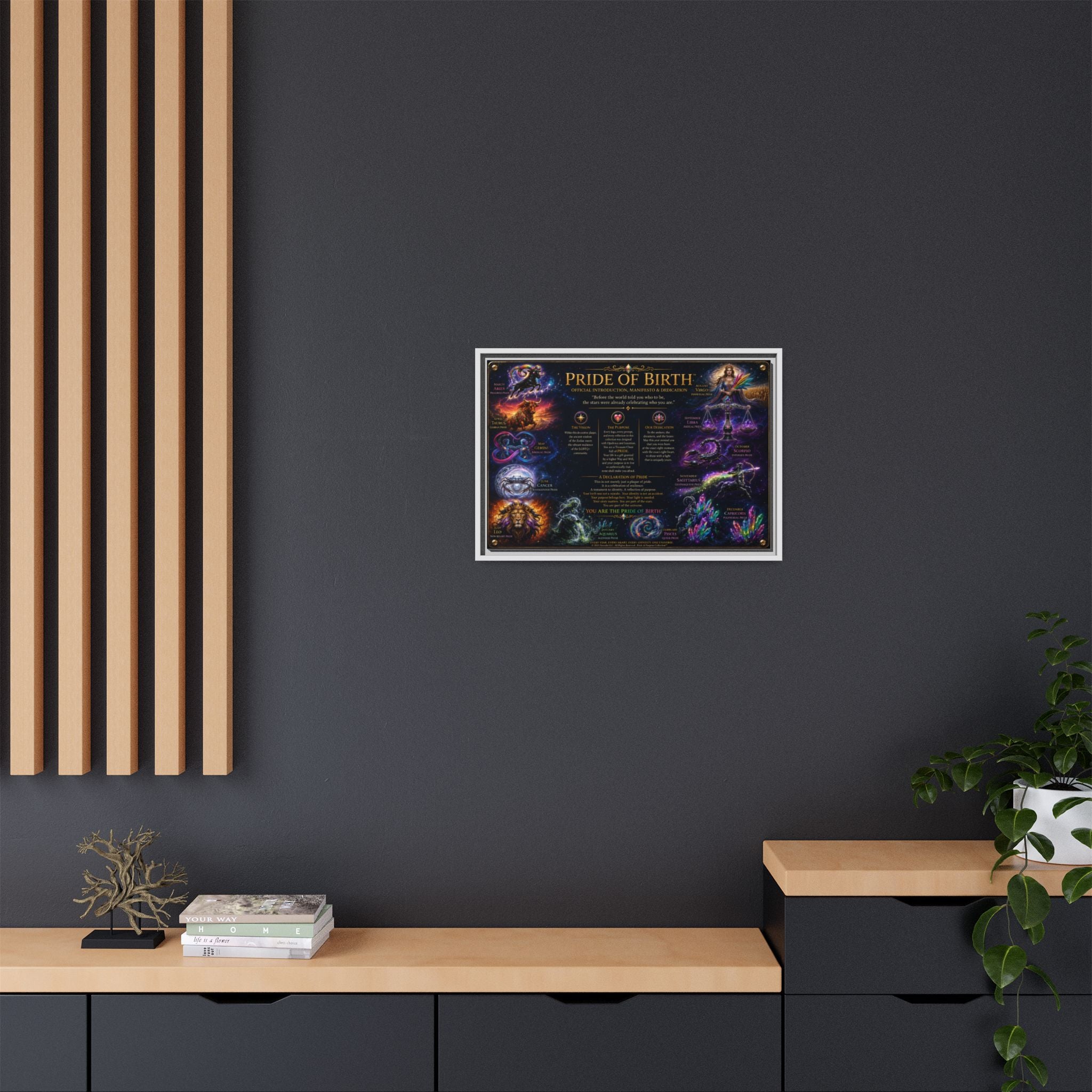 "Pride of Birth™ – Signature Legacy Canvas"™  Matte Canvas Framed Art