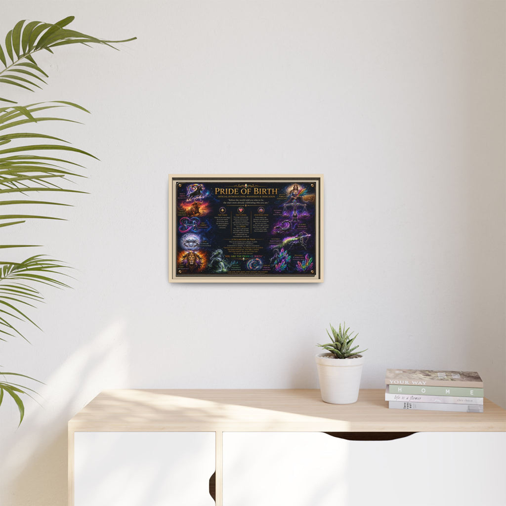 "Pride of Birth™ – Signature Legacy Canvas"™  Matte Canvas Framed Art