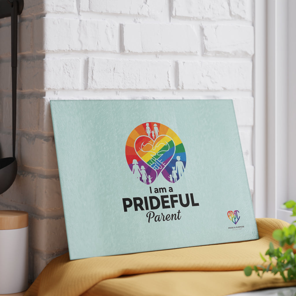 I Am a Prideful Parent™ Premium Glass Cutting Board