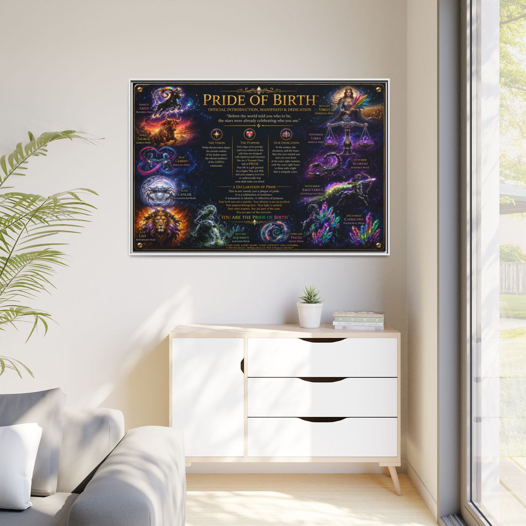 "Pride of Birth™ – Signature Legacy Canvas"™  Matte Canvas Framed Art