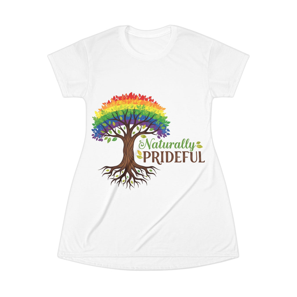 Naturally Prideful™ Premium T-Shirt Dress | Pride Affirmation