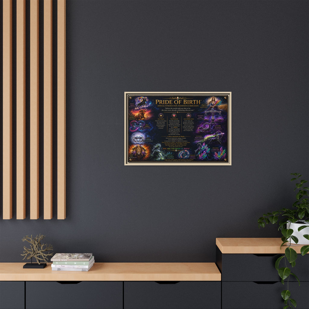 "Pride of Birth™ – Signature Legacy Canvas"™  Matte Canvas Framed Art