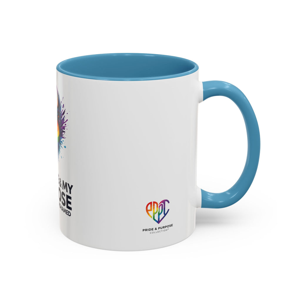My Pride & My Purpose™ Premium Accent Coffee Mug | LGBTQ+ Pride Drinkware