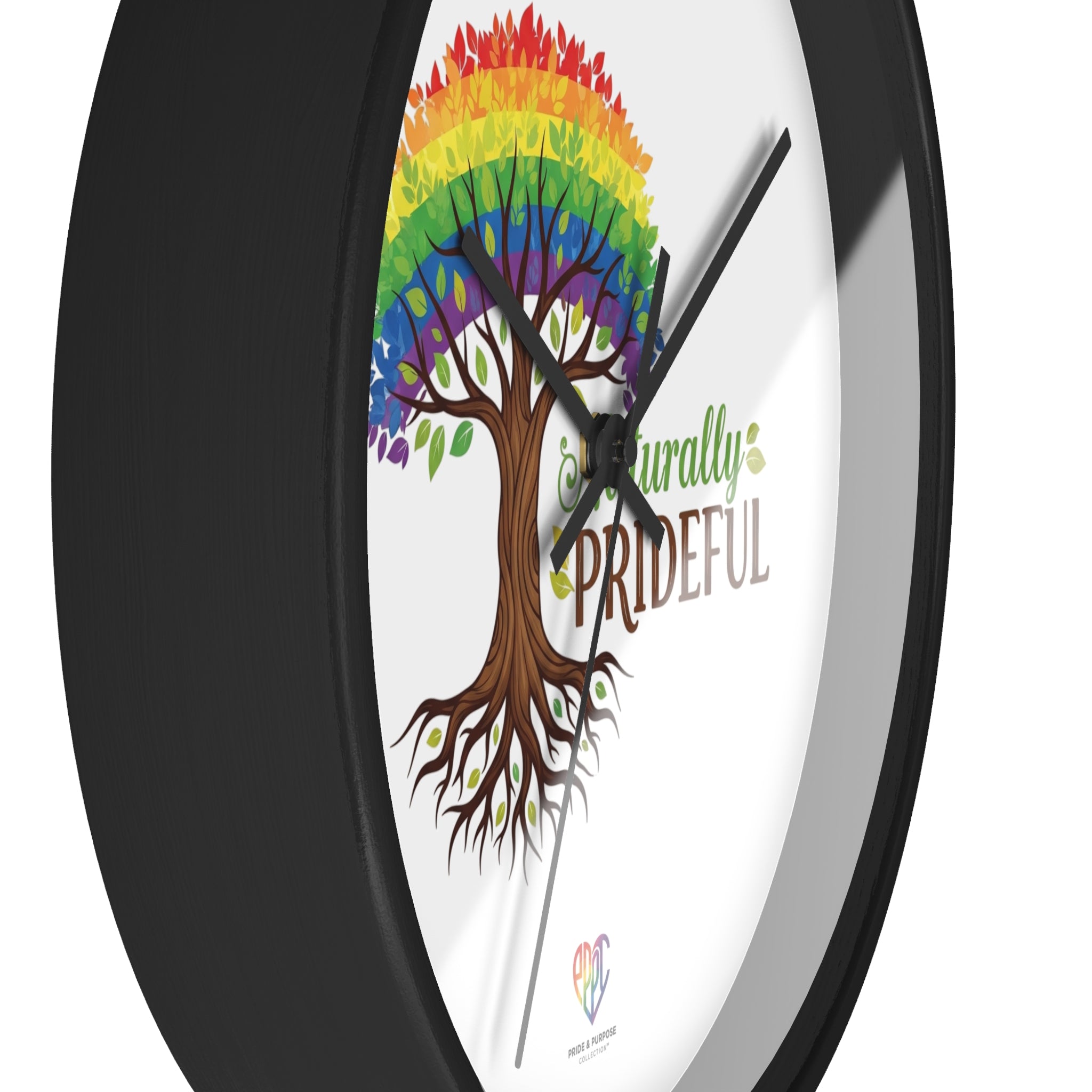 Naturally Prideful™ Rainbow Tree Inspirational Wall Clock