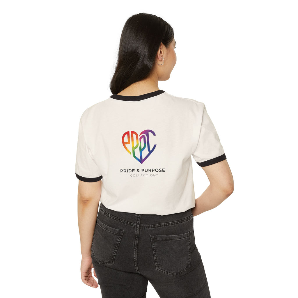 My Pride & My Purpose™ Unisex Premium Ringer T-Shirt | LGBTQ+ Pride Apparel