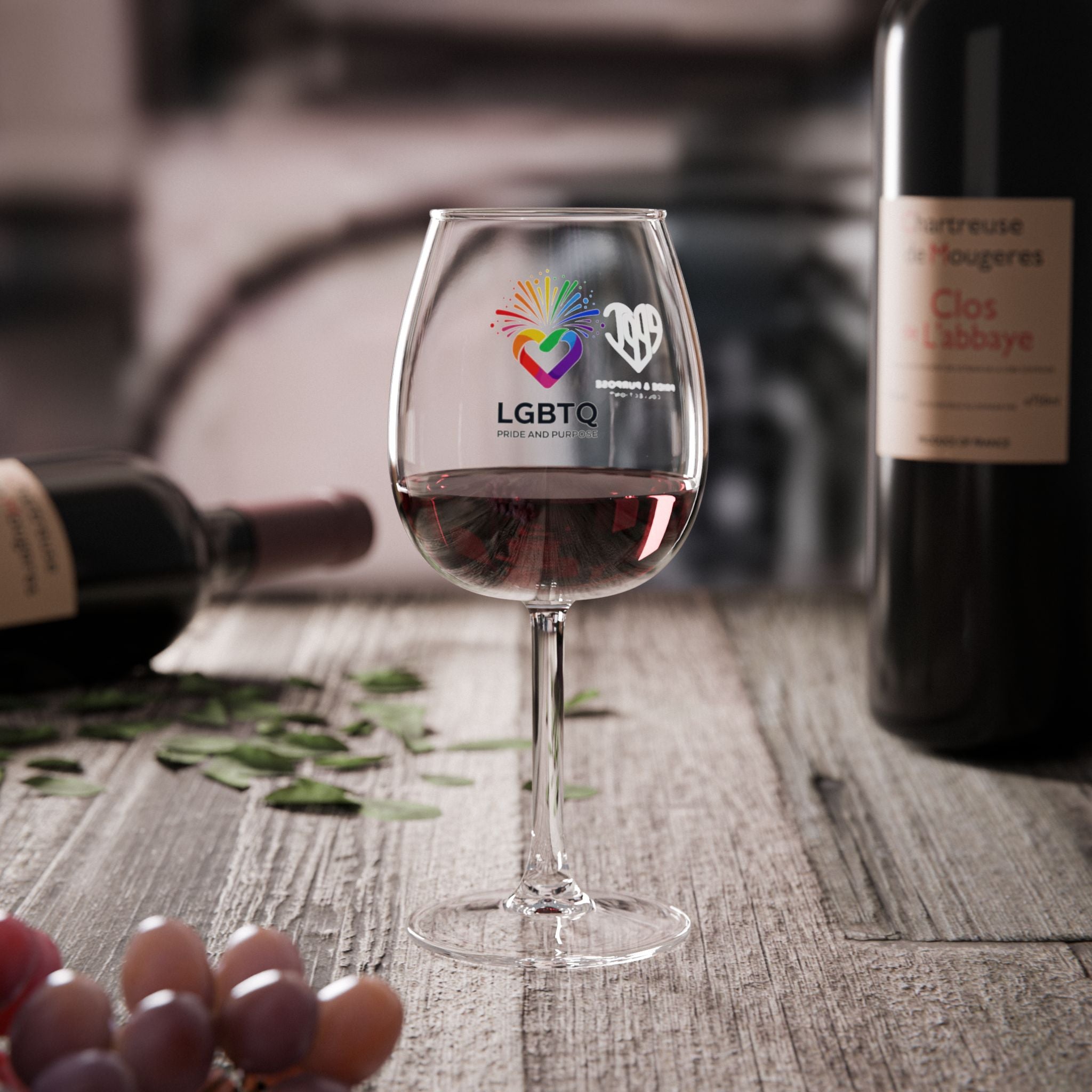 LGBTQ Pride and Purpose™ Stemmed Wine Glass | LGBTQ+ Drinkware