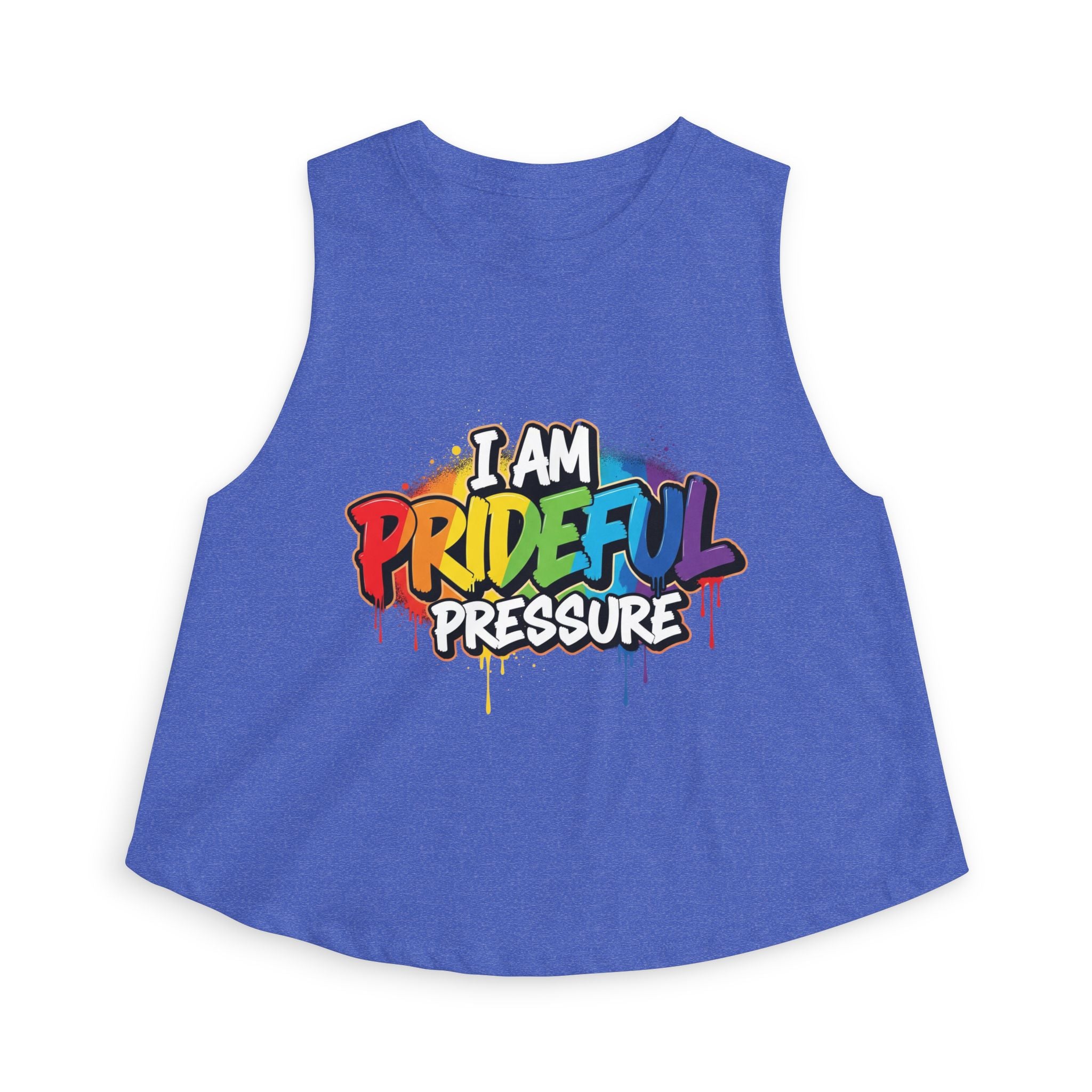 I Am Prideful Pressure™ Women's Festival Crop Tank | LGBTQ+ Pride Apparel