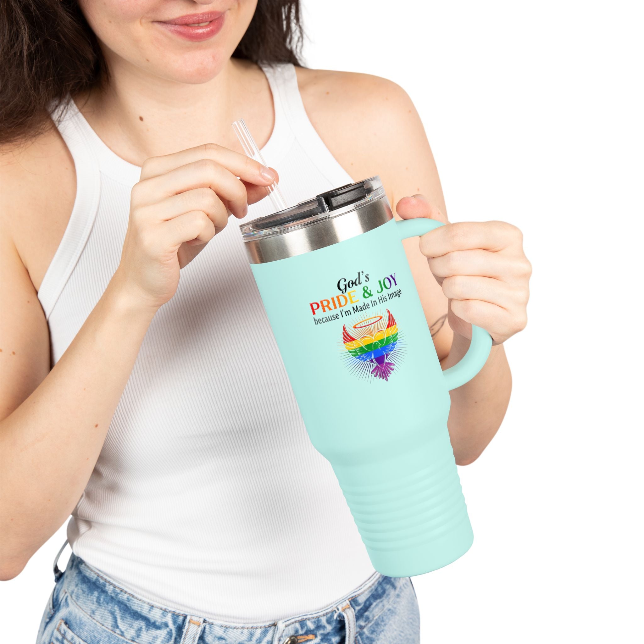 God's Pride & Joy™ 40 oz Insulated Travel Mug with Handle