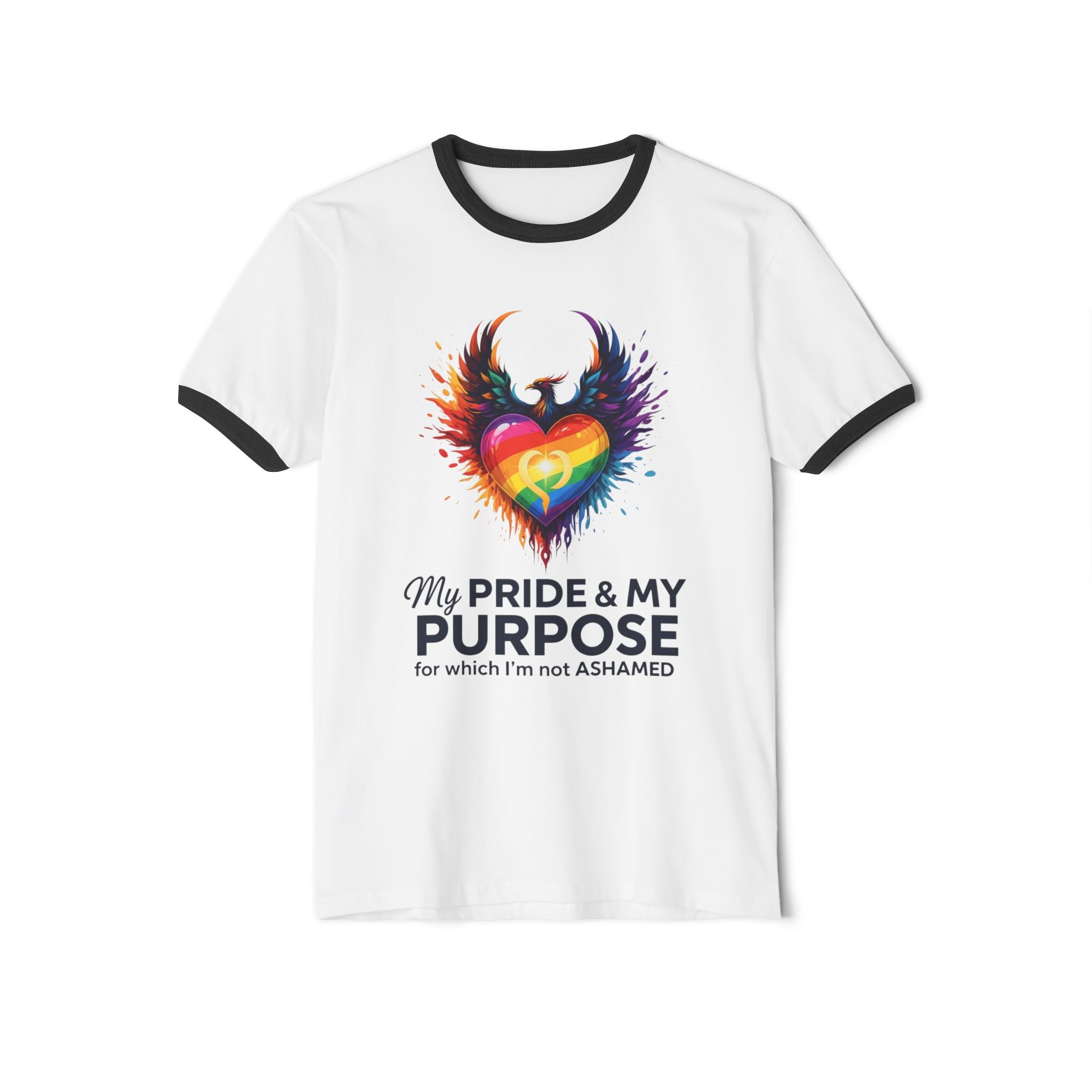 My Pride & My Purpose™ Unisex Premium Ringer T-Shirt | LGBTQ+ Pride Apparel