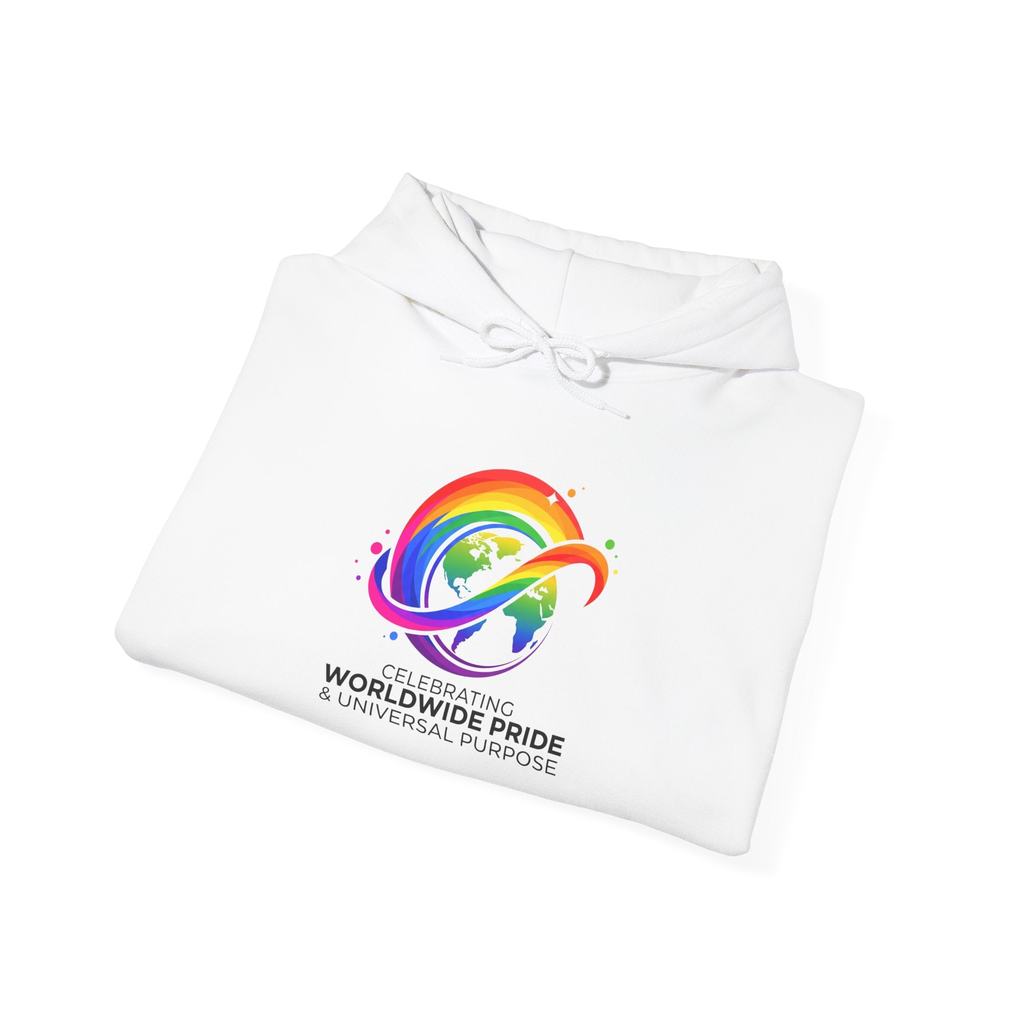 Celebrating Worldwide Pride & Universal Purpose™ Heavy Blend Hoodie | Pride Affirmation
