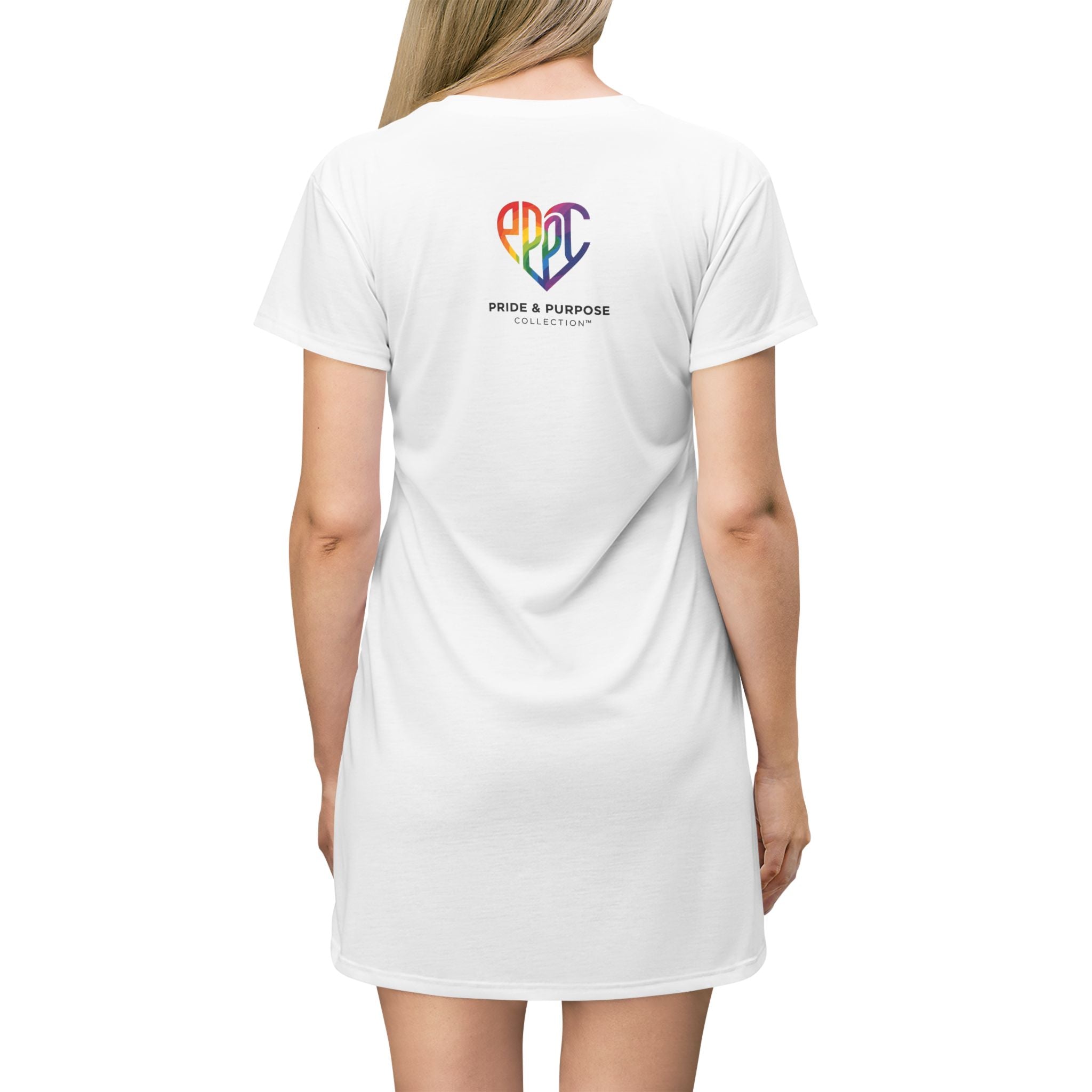 And God Said; Let There Be Pride™ Premium T-Shirt Dress | LGBTQ+ Faith Apparel