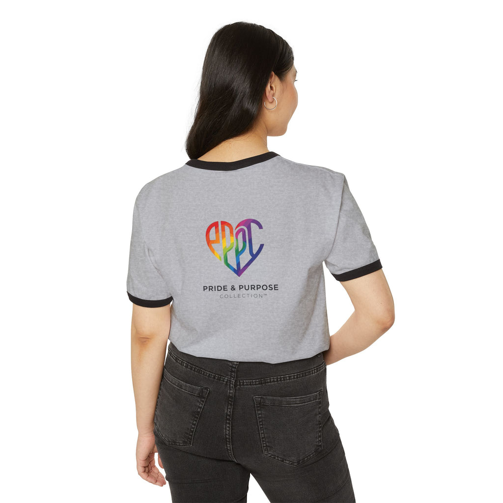 My Pride & My Purpose™ Unisex Premium Ringer T-Shirt | LGBTQ+ Pride Apparel