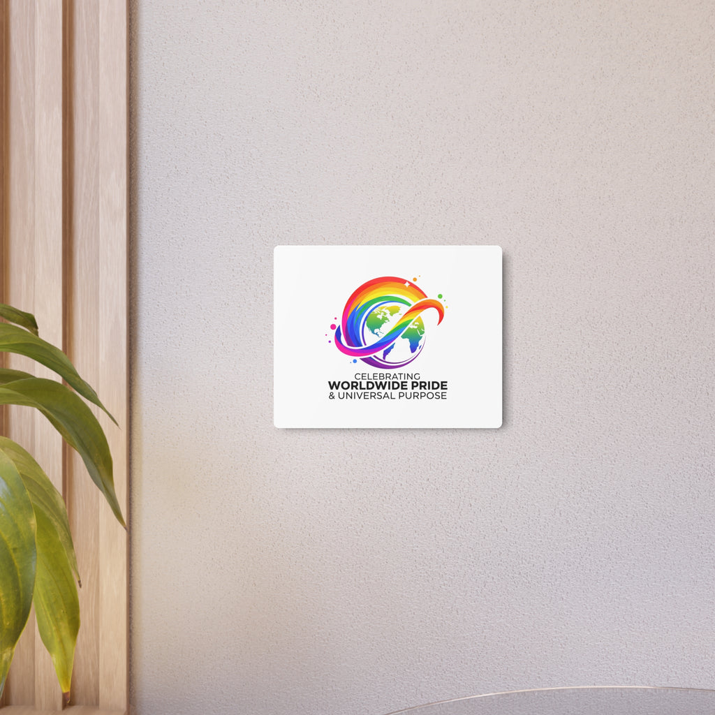 Celebrating Worldwide Pride™ Premium Metal Sign | Pride Affirmation