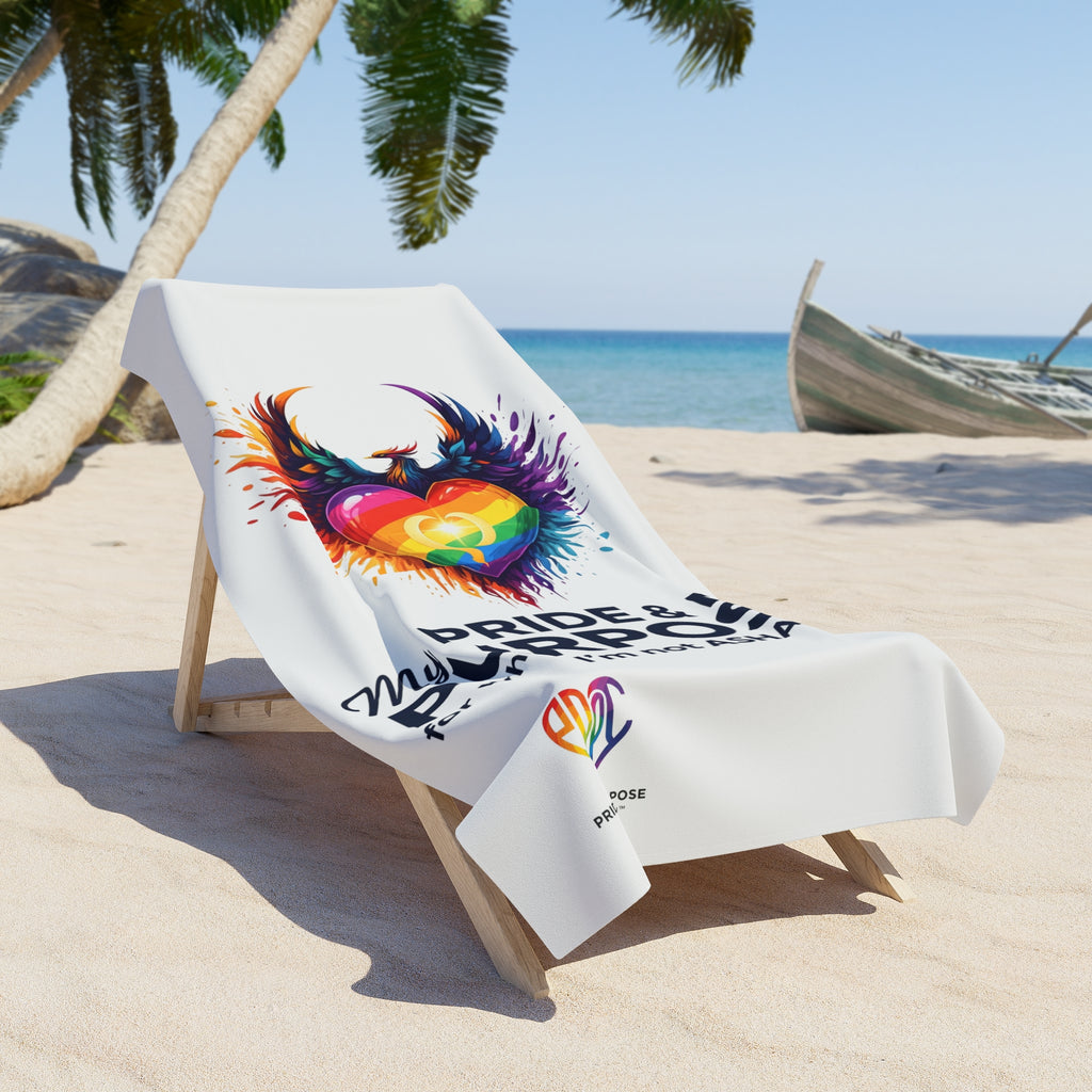 My Pride & My Purpose™ Premium Beach Towel | LGBTQ+ Pride