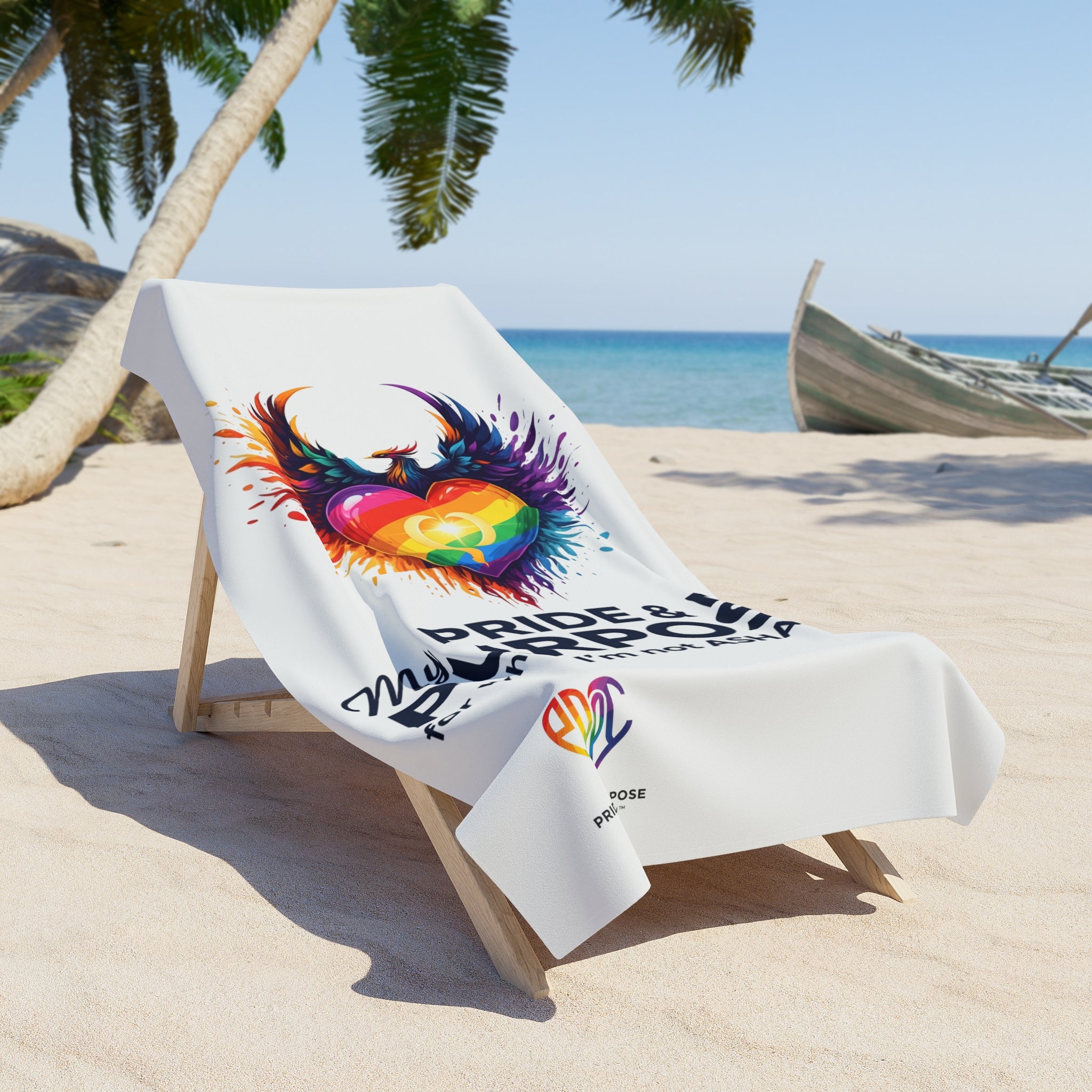 My Pride & My Purpose™ Premium Beach Towel | LGBTQ+ Pride