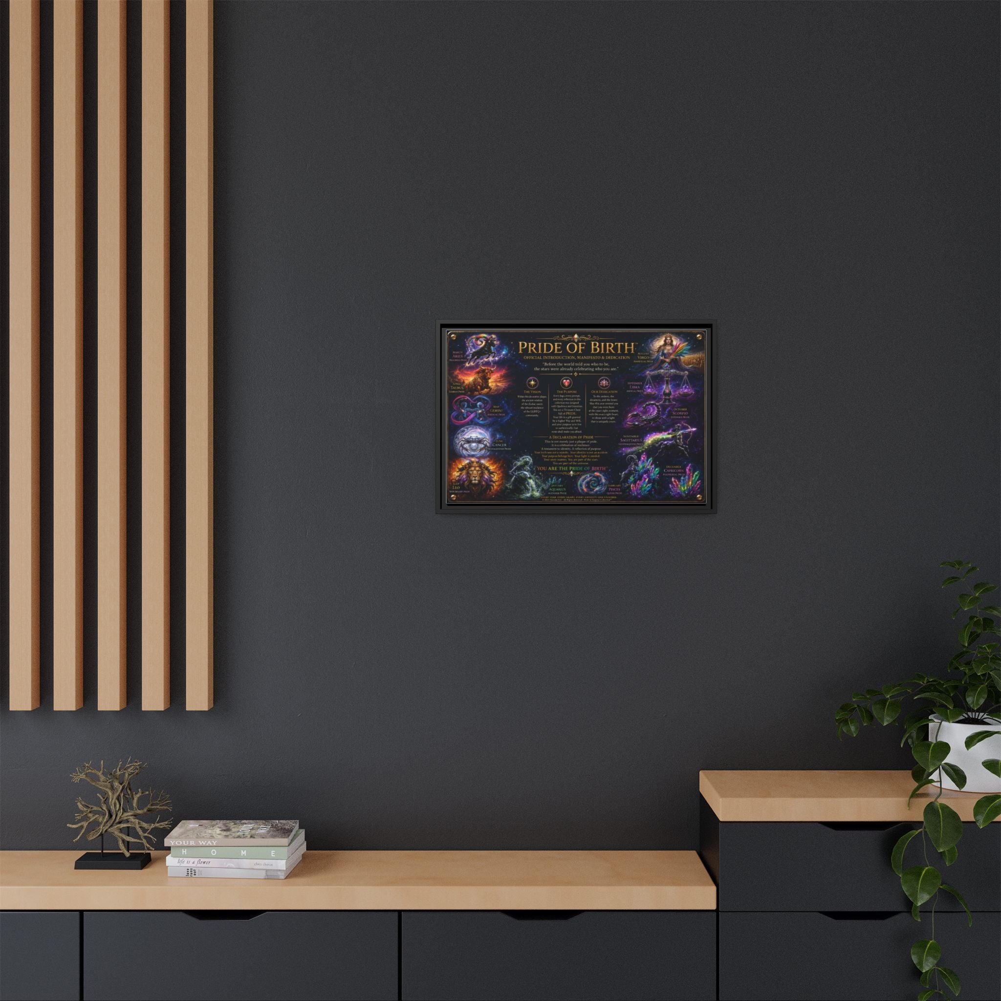 "Pride of Birth™ – Signature Legacy Canvas"™  Matte Canvas Framed Art