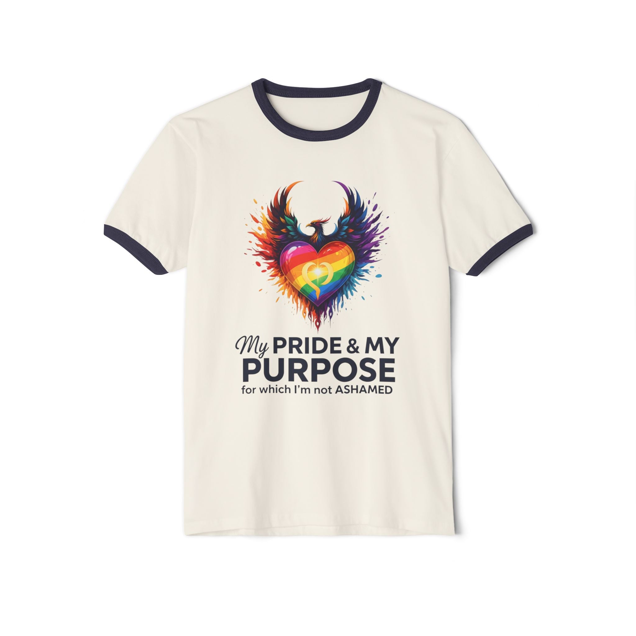 My Pride & My Purpose™ Unisex Premium Ringer T-Shirt | LGBTQ+ Pride Apparel